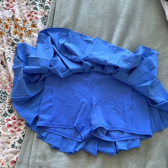 Blue Pleated Tennis Skort - Picture 3 of 4